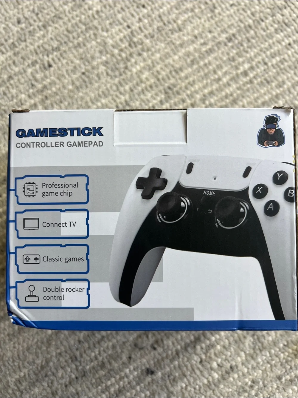 Gamestick Emuelec4.3 Console, 64GB, 2.4G Wireless, 3D Games, White/Black